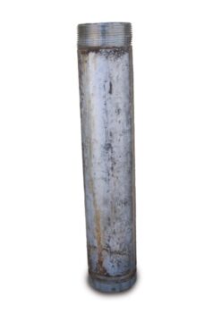 2" X 12" SCH 80 Nipple Adapter Threaded to Groove 316 SS