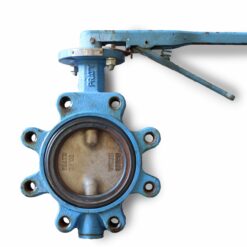4" LUG STYLE BUTTERFLY VALVE PRATT INDUSTRIAL 8 BOLT HOLES- USED, GOOD