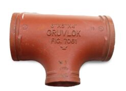 6" X 4" Gruvlok Victaulic Tee 1000 PSI Iron Domestic