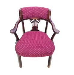 PAOLI RED ANTIQUE ART DECO ARMCHAIR