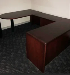 U Shaped Desk with Drawers - Used