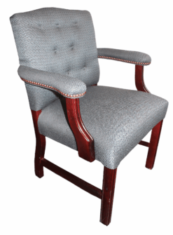 La-Z-Boy Style 92-304 Gray Armchair With Tufted Back and Padded Arms