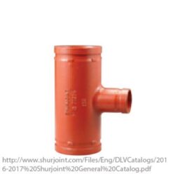 3" X 1" Grooved Tee Coated by Gruvlok